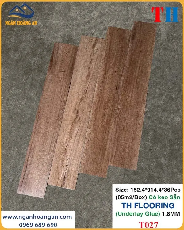 Sàn Nhựa Vinyl Có Keo Sẵn THFLoor TH027 Dày 1.8mm Sàn Nhựa Vinyl Có Keo Sẵn THFLoor TH027 Dày 1.8mm